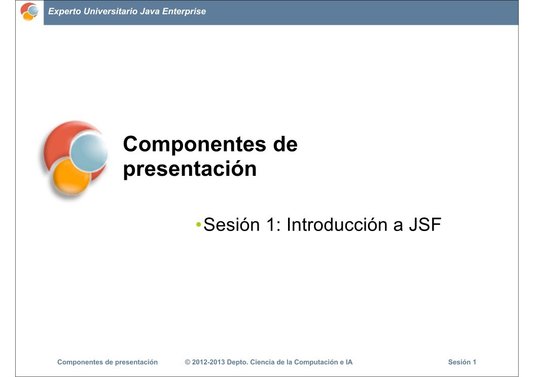 Imágen de pdf Sesión 1: Introducción a JSF